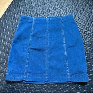 Free People Mini Denim Jean Skirt Size 8
